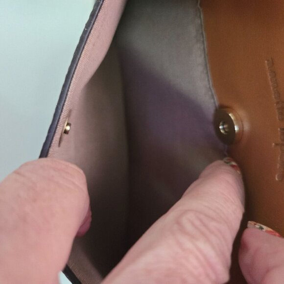 Nanette Lepore Logo Baguette Shoulder Bag Chocolate/Vachetta Vegan Leather - Picture 5 of 8